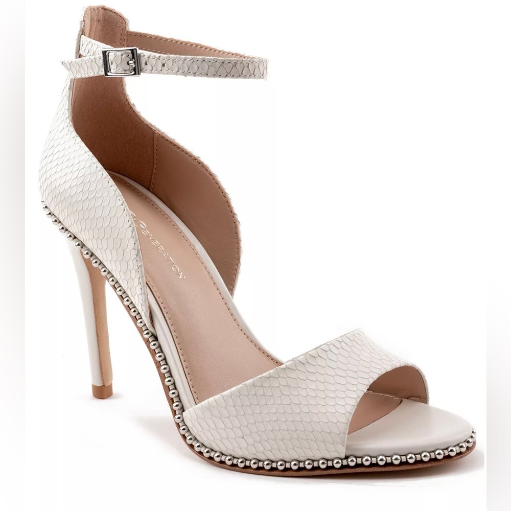 BCBGeneration  Jessika Snake Embossed Ankle Strap